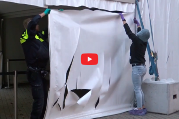 Video vaccinatietent vernield Middelburg